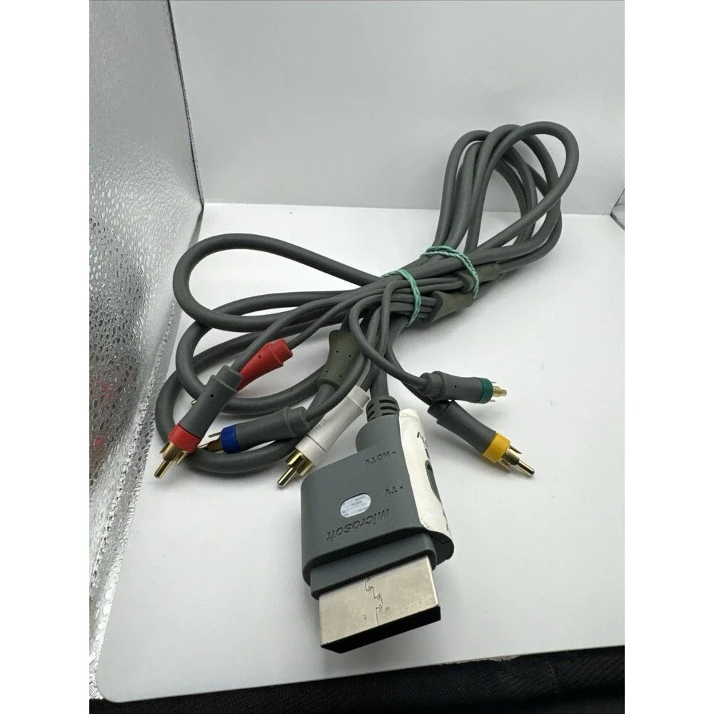 Official Microsoft XBOX 360 COMPONENT HDTV TV AV Cable plus RCA Cable UNTESTED